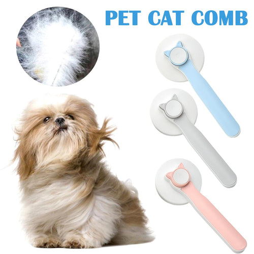 ProGroom Deshedding Brush - Blue Grey Pink - Shih Tzu