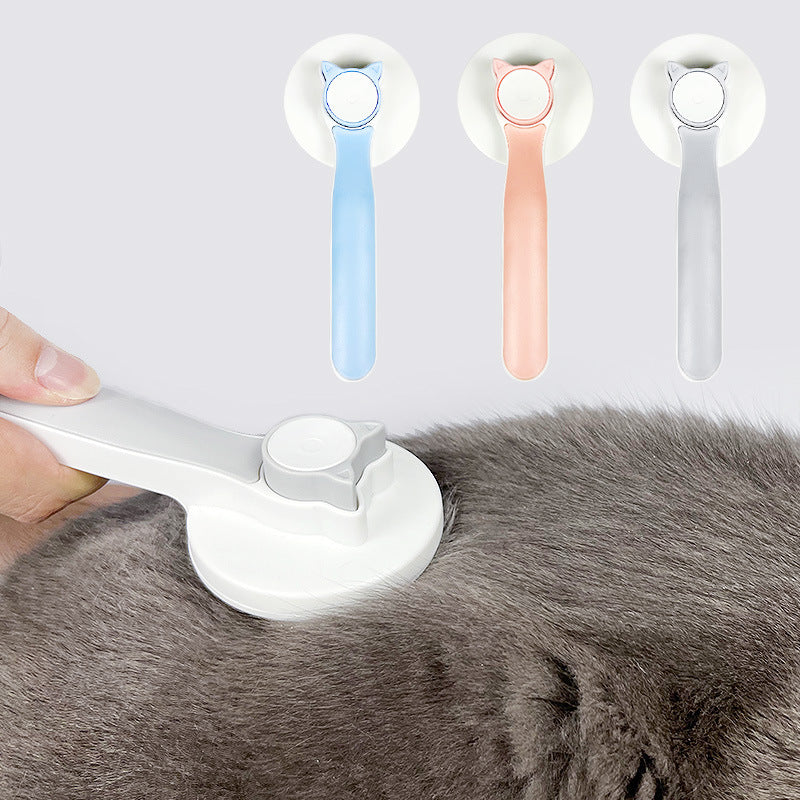 ProGroom Deshedding Brush on Cat Grey